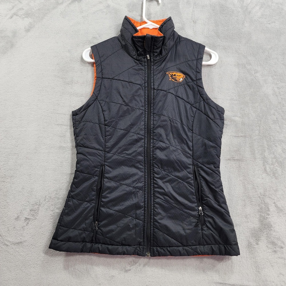Oregon State Beavers Vest Womens S Orange NCAA Basketball Columbia Reversible